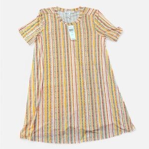 NWT BCBGeneration Women's Striped Multicolor Short Shift Dress‎ Size M Pink
